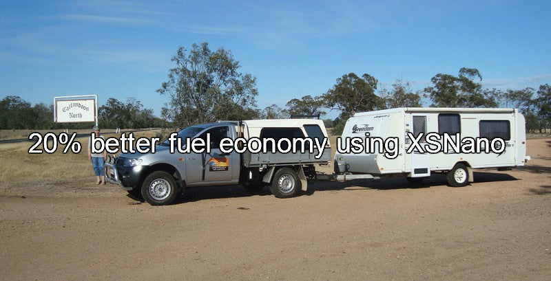 20% better fuel economy when towing caravan using XSNANO fuel additives